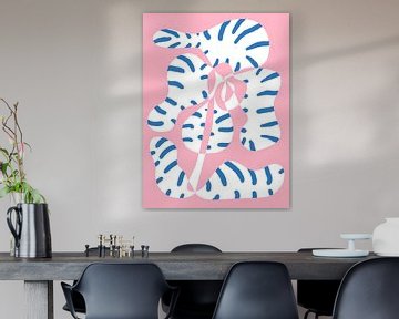 Abstracte vormen bloem tijgerprint van The Printable Studio
