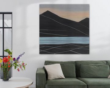 Abstract Lanscape Night6 by The Printable Studio