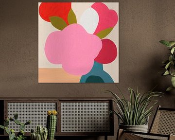 Bloemen Abstract 02 van The Printable Studio