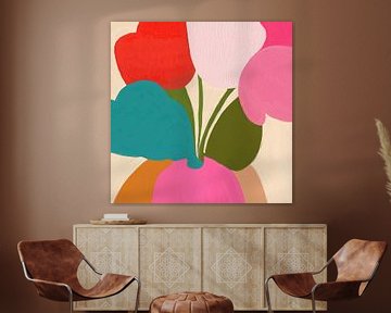 Bloemen Abstract 01 van The Printable Studio