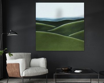 Paysage Collines herbeuses et vallonnées 3 sur The Printable Studio