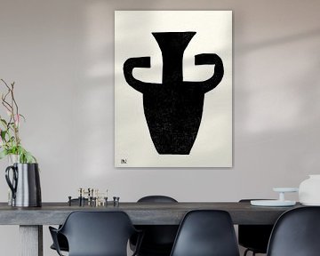 Vase Black by The Printable Studio