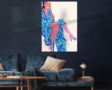 Portret Vrouw in mantel van The Printable Studio