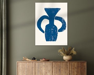 Vase Blue by The Printable Studio