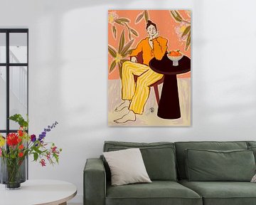 Frau mit Orangen von Sandra Poliakov