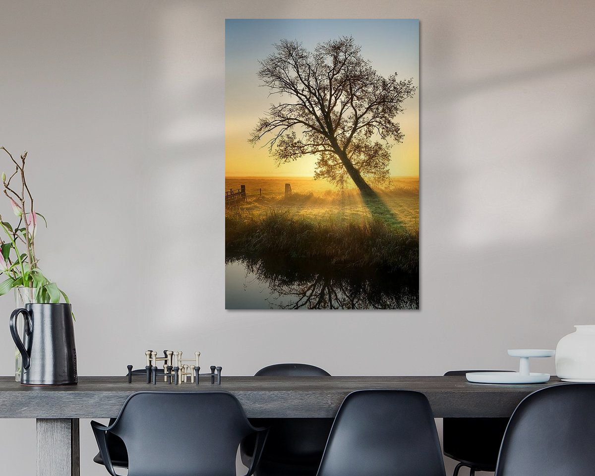 Voorbeeld van het werk in een kamer