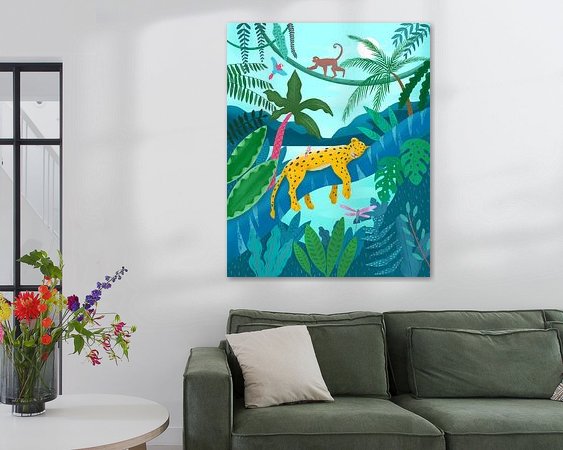 Voorbeeld van het werk in een kamer