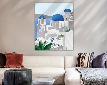 Santorini eiland van Petra Lizde