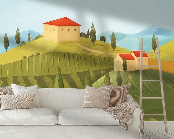 Voorbeeld van het werk in een kamer