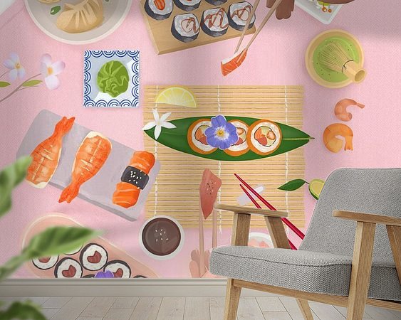 Voorbeeld van het werk in een kamer