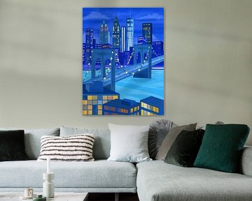 New York bij nacht van Petra Lizde