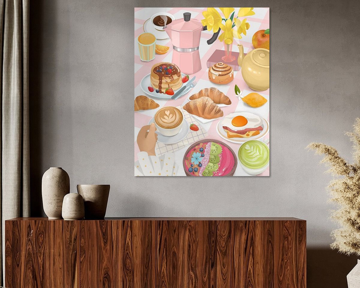 Voorbeeld van het werk in een kamer