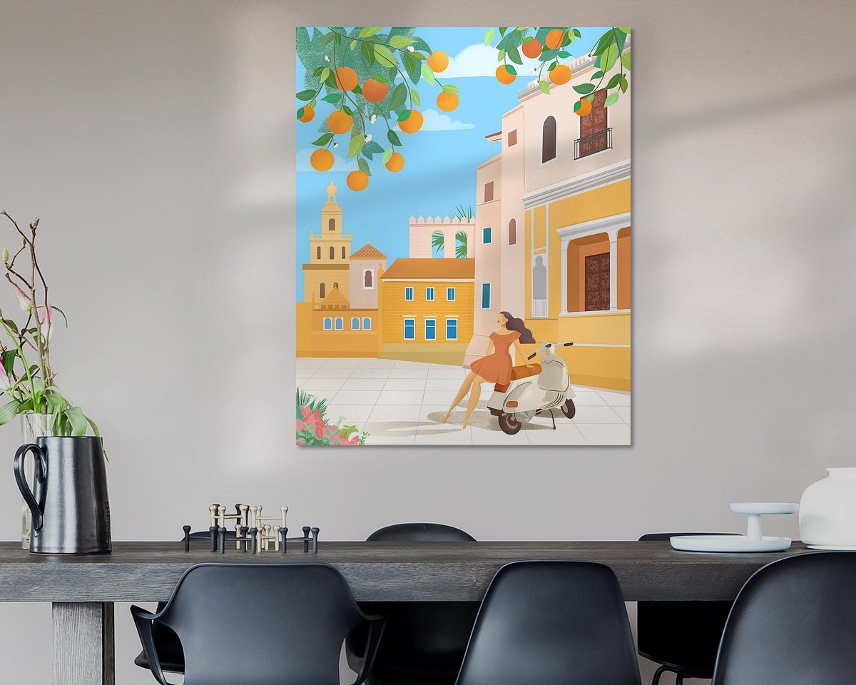 Voorbeeld van het werk in een kamer