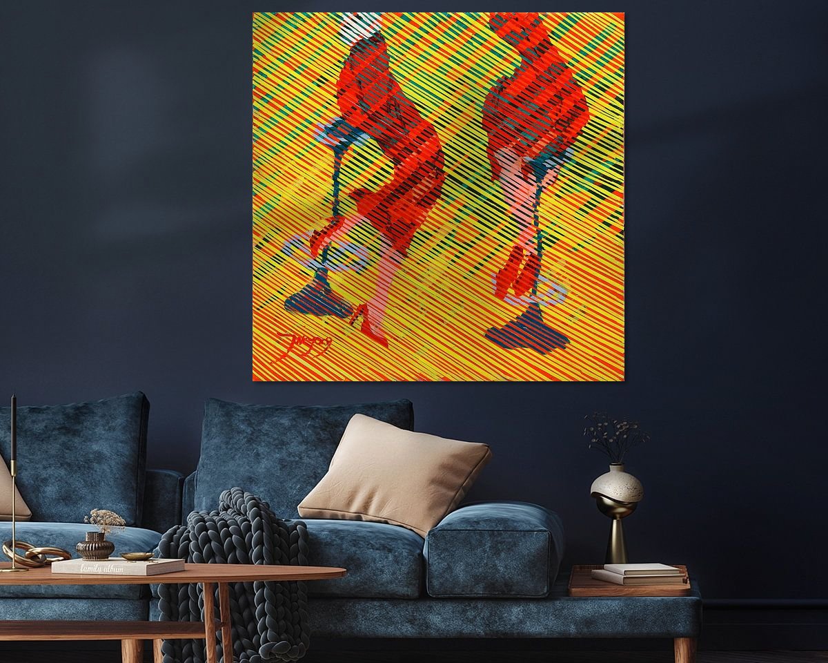 Voorbeeld van het werk in een kamer