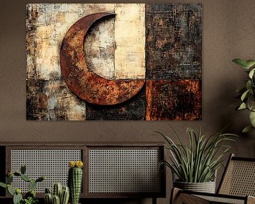 Abstract moon and textures by Art & Soul Creations