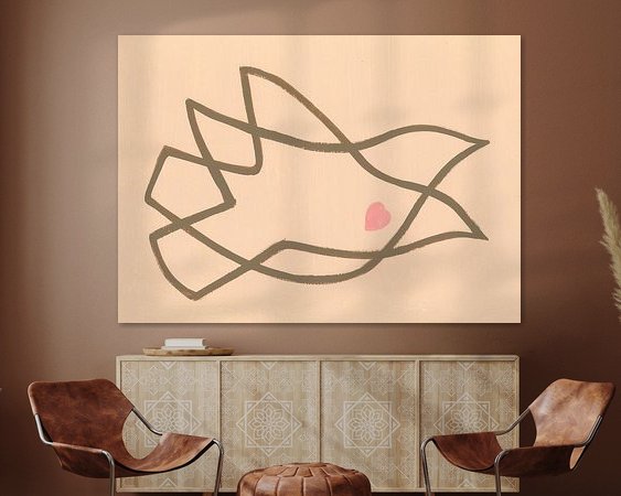 Voorbeeld van het werk in een kamer