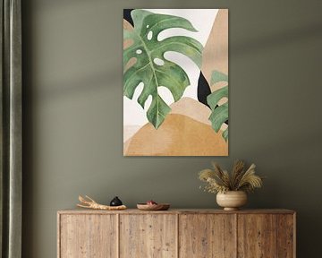 Abstract Art Tropical Leaves by ThingDesign