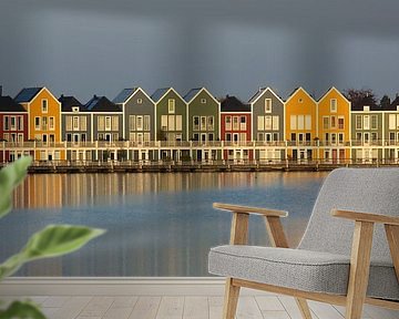 Kleurrijke huizen aan de Rietplas in Houten van PvdH Fotografie