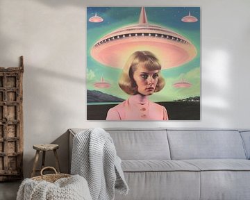 UFO Barbie Collage Kunst van Samantha Hearn