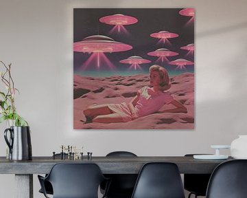 UFO hemel collage kunst van Samantha Hearn
