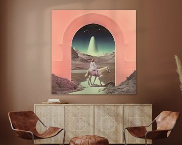 Een nieuwe wereld binnengaan Collagekunst van Samantha Hearn