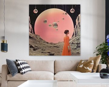 Space Orbs Collage Art by Samantha Hearn