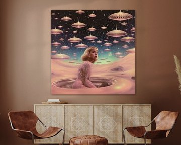 Roze portaal prinses collage kunst van Samantha Hearn