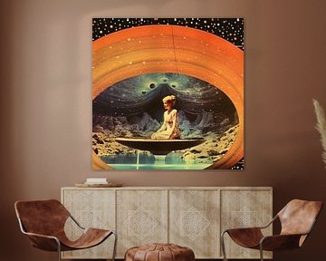 Oranje ringen - Ruimtecollage van Samantha Hearn