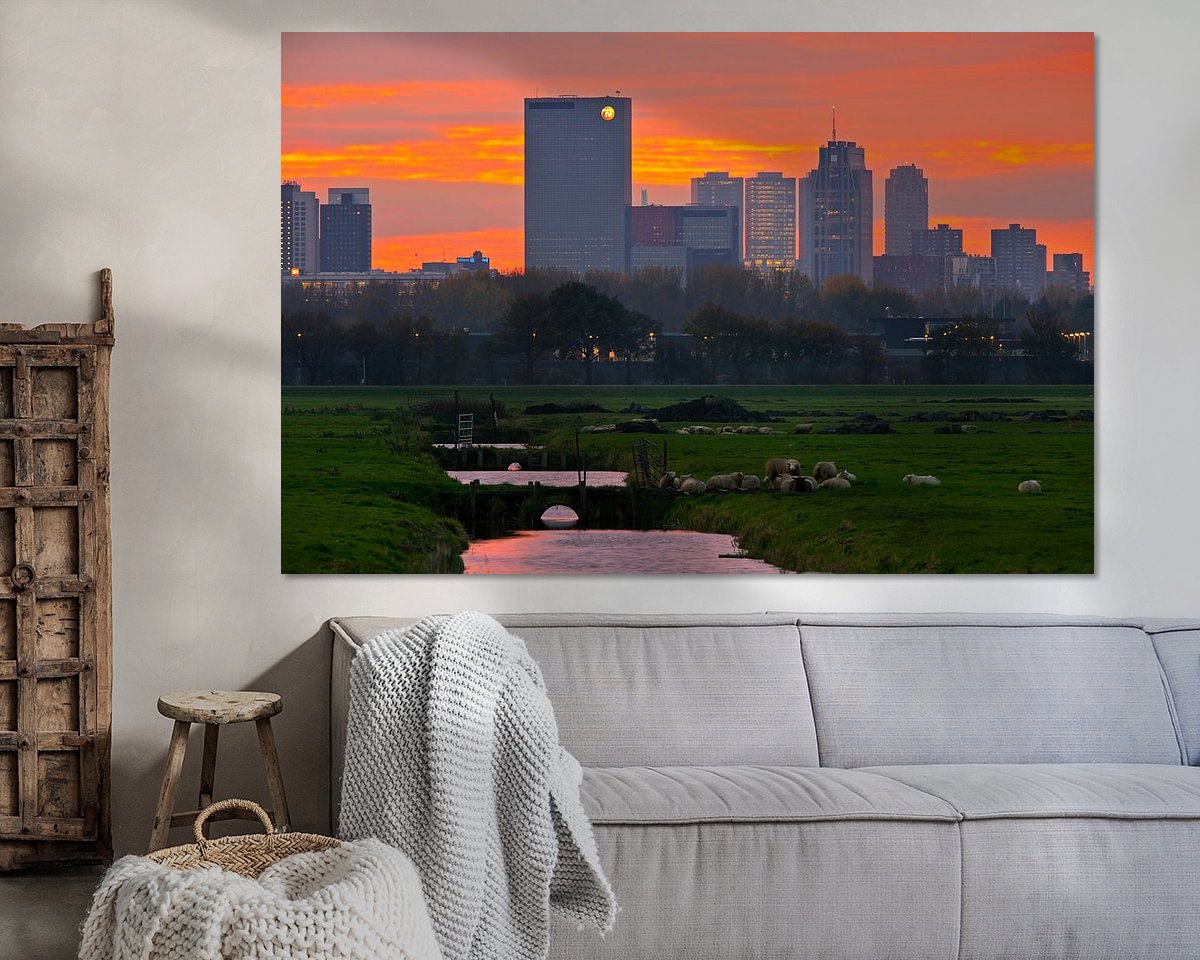 Voorbeeld van het werk in een kamer
