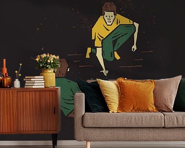 Voorbeeld van het werk in een kamer