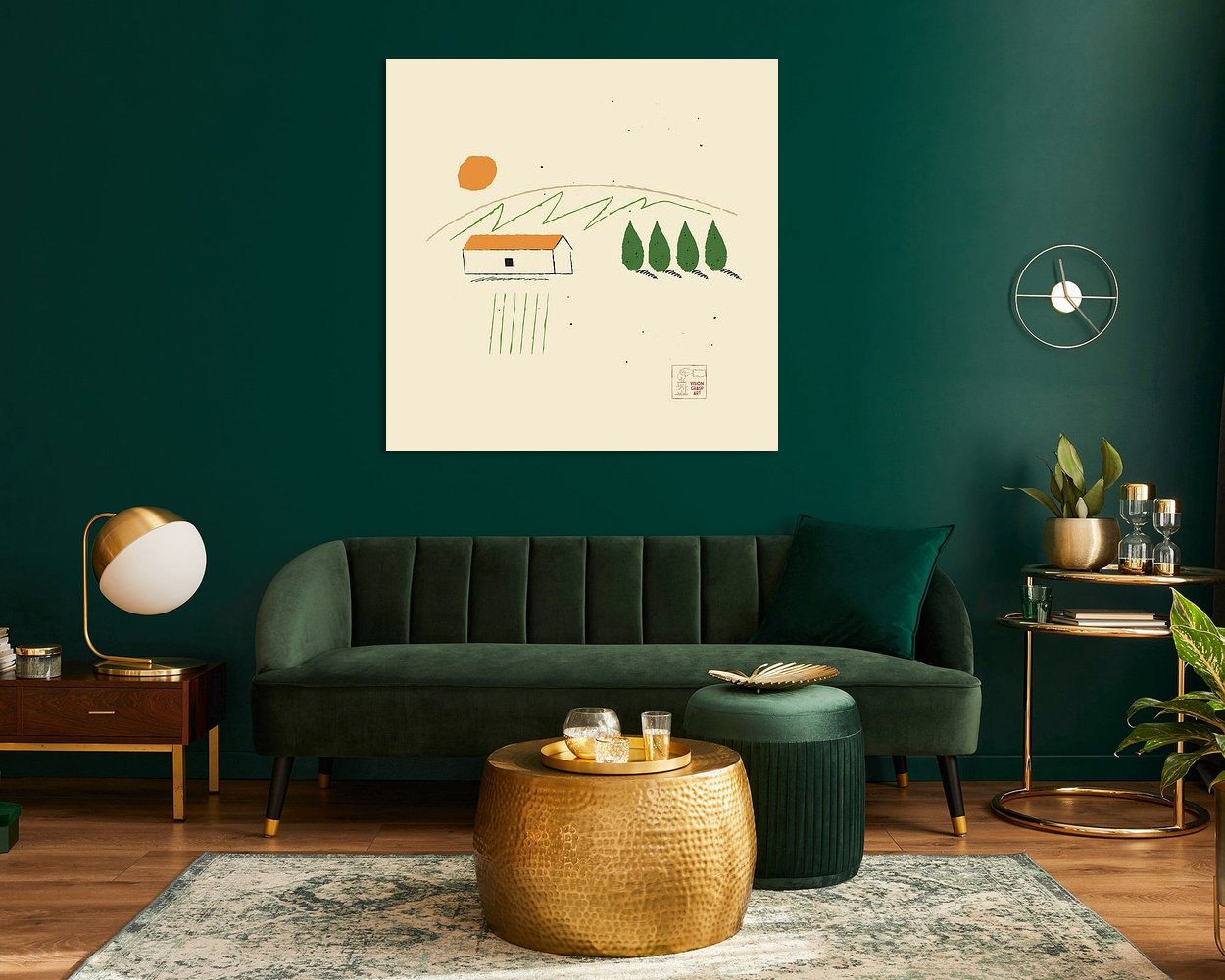 Example of the artwork in a room