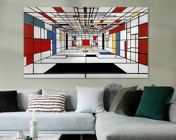 Voorbeeld van het werk in een kamer