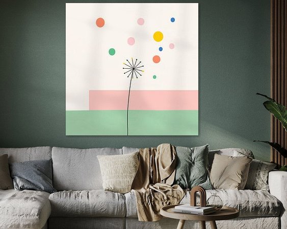 Voorbeeld van het werk in een kamer