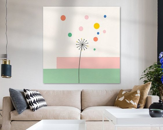 Voorbeeld van het werk in een kamer