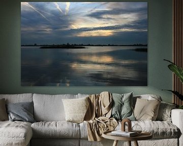Zonsondergang Loosdrechtse Plassen van Sandra van Vugt