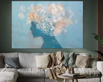 Vrouwenprofiel | Urban Blossom van De Mooiste Kunst