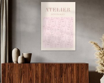Atelierfacespink Ratioiso van Grace Digital Art Co