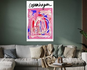 Kopenhagenabstract5 Afmeting24x36 van Grace Digital Art Co