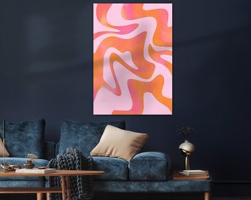 Abstrakte Welle in Rosa