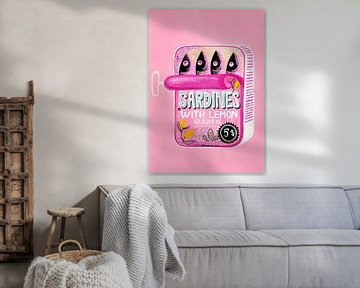 Sardines Blik Roze van Baroo Bloom