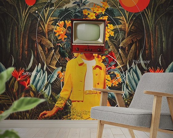 Voorbeeld van het werk in een kamer