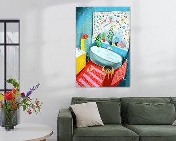 Badkamer poesje van uta krogmann
