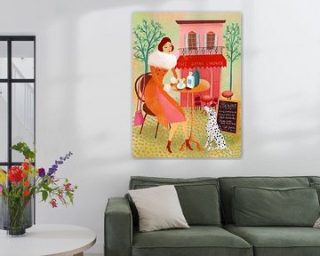 Parijse café scène van uta krogmann