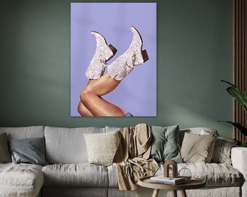 Deze laarzen - Glitter Peri maagdenpalm van Vertigo Artography