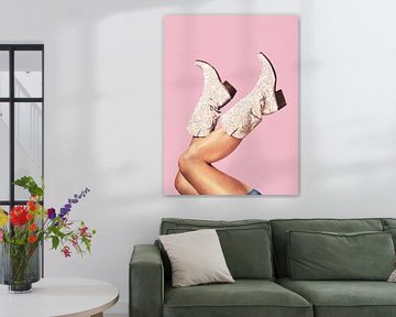 Deze laarzen - Glitter Pink II van Vertigo Artography