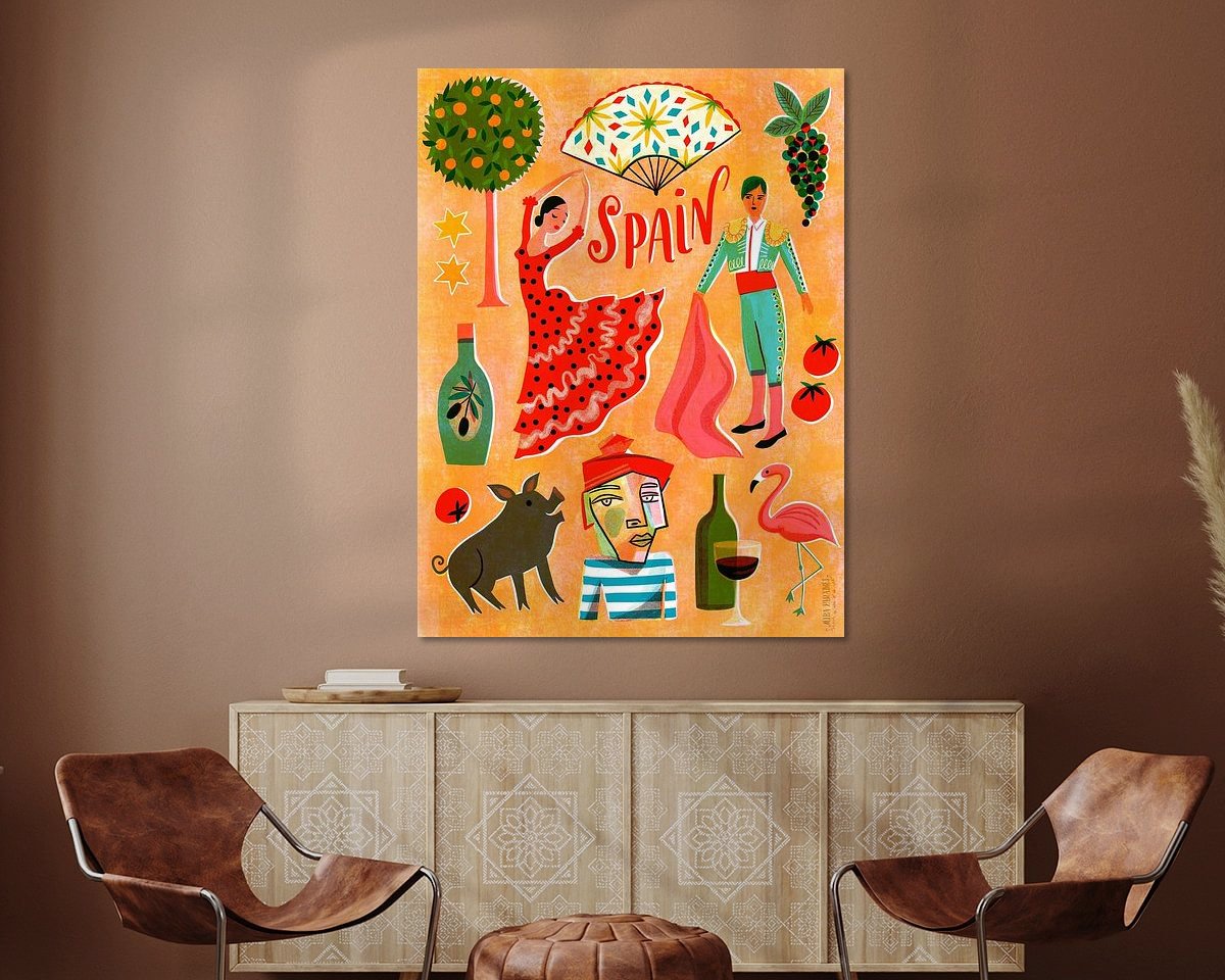 Voorbeeld van het werk in een kamer