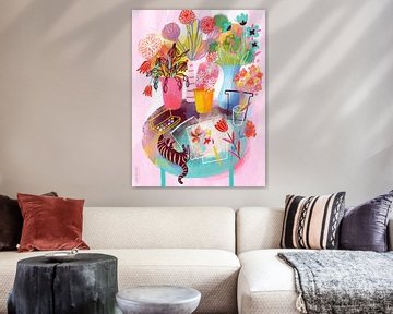 Creatief bureau met kat van uta krogmann