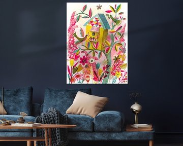 Vogelhuisje Roze Tuin van uta krogmann