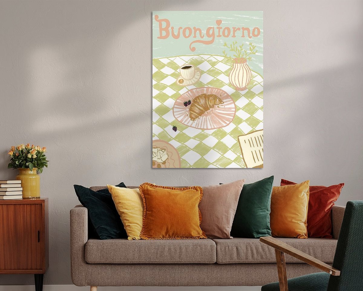 Voorbeeld van het werk in een kamer