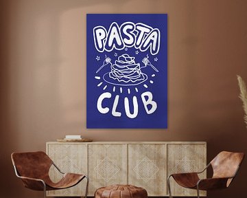 Poster Pasta Club Blue Up von Studio Dolci